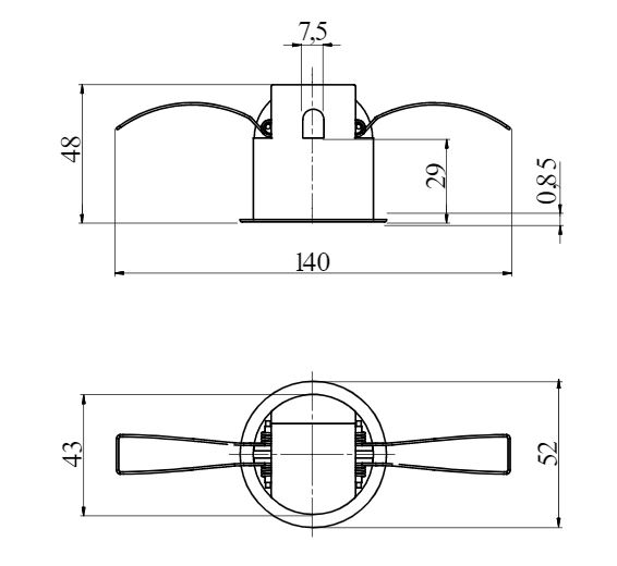 Плоский датчик присутствия  360°, 10 м,  Deluxe,PD11-KNXs-FLAT-DX-FC / белый - купить у официального поставщика