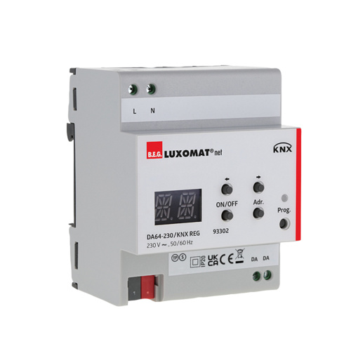 Шлюз KNX/DALI, 64 DALI ЭПРА и 16 групп, DA64-230/KNX REG - купить у официального поставщика