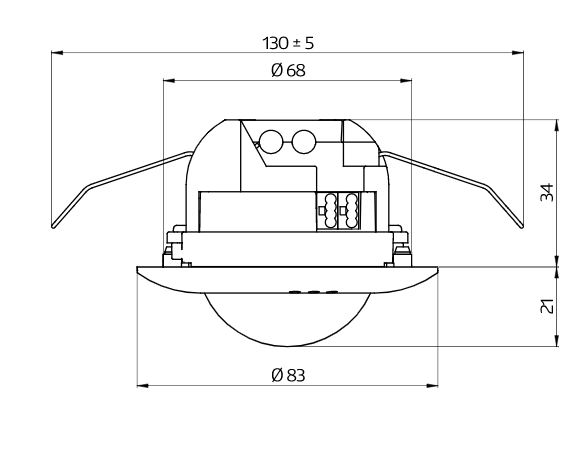 Датчик присутствия  360°, 10 м,  Deluxe,PD2N-KNXs-DX-FC / белый - купить у официального поставщика