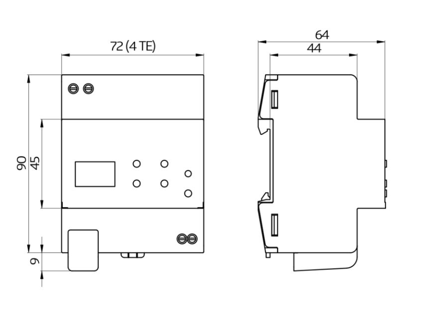 Шлюз KNX/DALI, 64 DALI ЭПРА и 16 групп, DA64-230/KNX REG - купить у официального поставщика